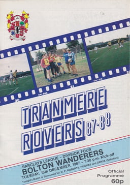 Tranmere Rovers v Bolton Wanderers Match Programme 1987-12-15